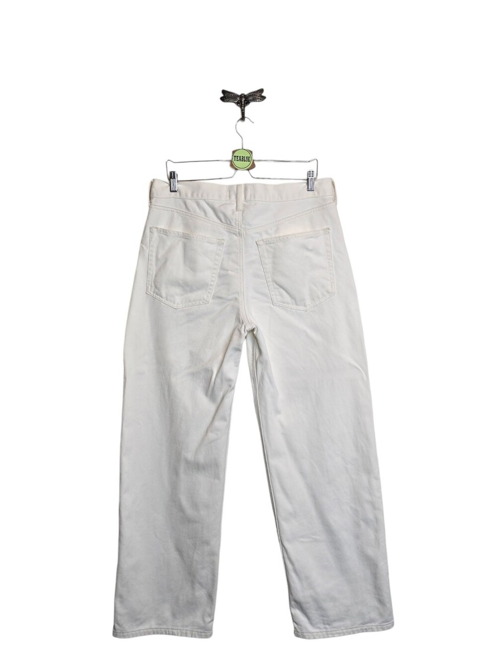 ÉTICA Stanton Relaxed Wide Leg Jeans 31 Natural White Organic Cotton Tall - Picture 3 of 15